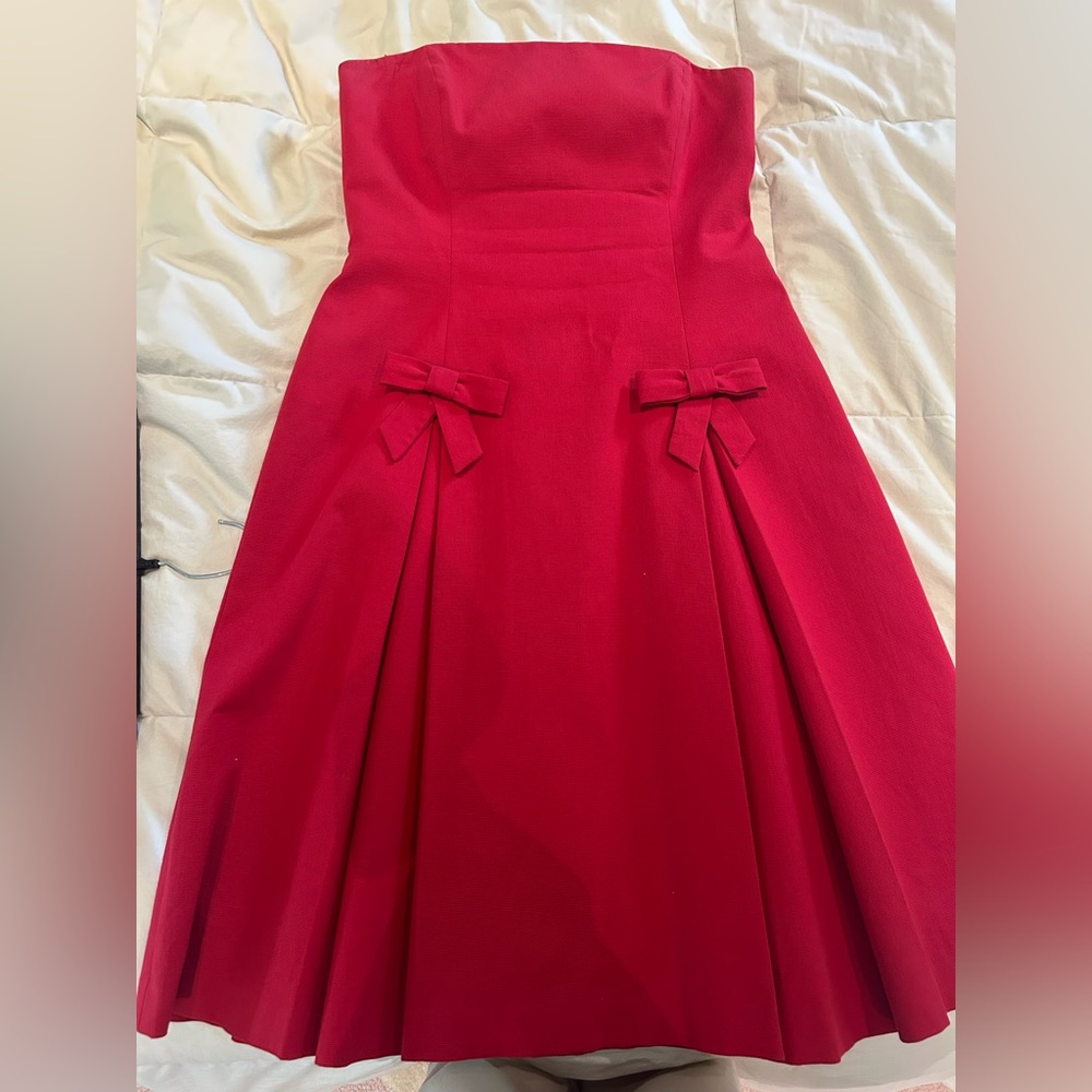 David Meister Vibrant Red Dress